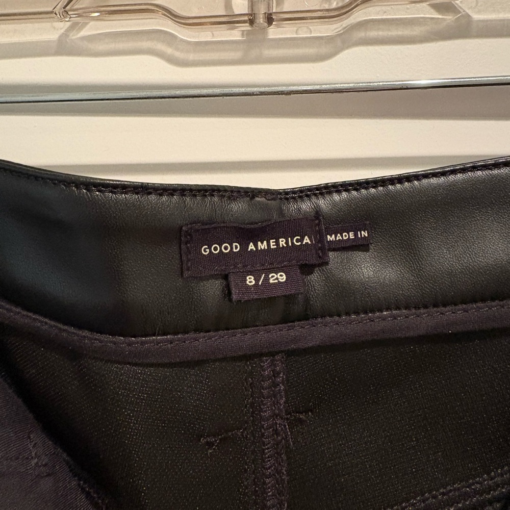 Good American leather pants Sz 8 Cute for Holiday parties! - Picture 4 of 7